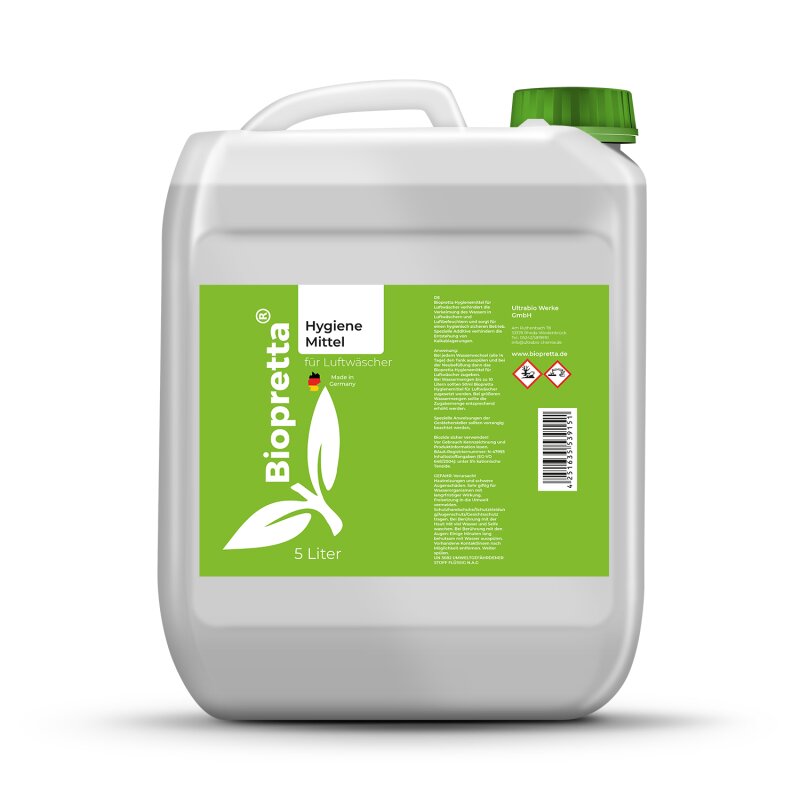 Biopretta Hygienemittel für Luftwäscher 5 Liter