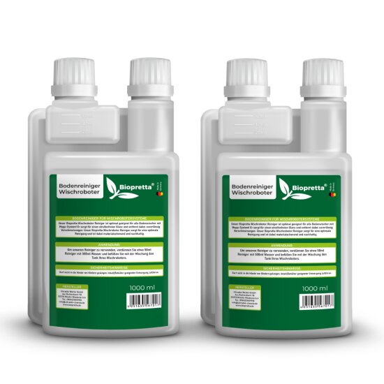 Biopretta Bodenreiniger Wischroboter  2x 1000 ml Flasche...